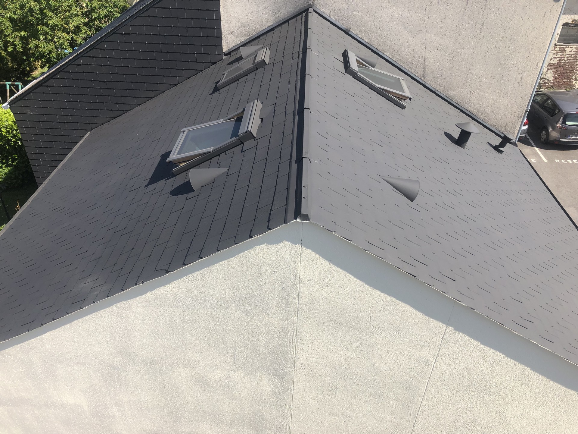 Après résine colorée